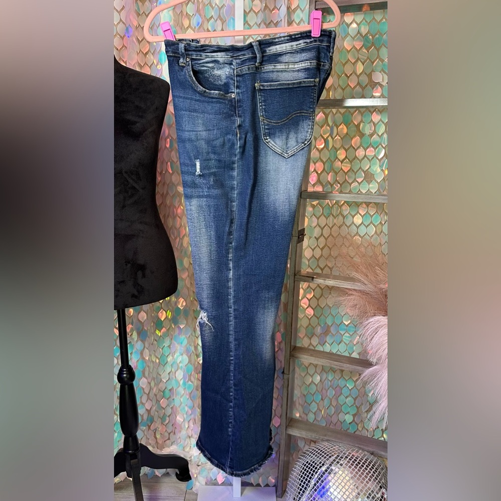 Southern Fried Chics Hot Girl Jeans Wide leg Flare Super Stretch Sz 18 - Picture 3 of 7